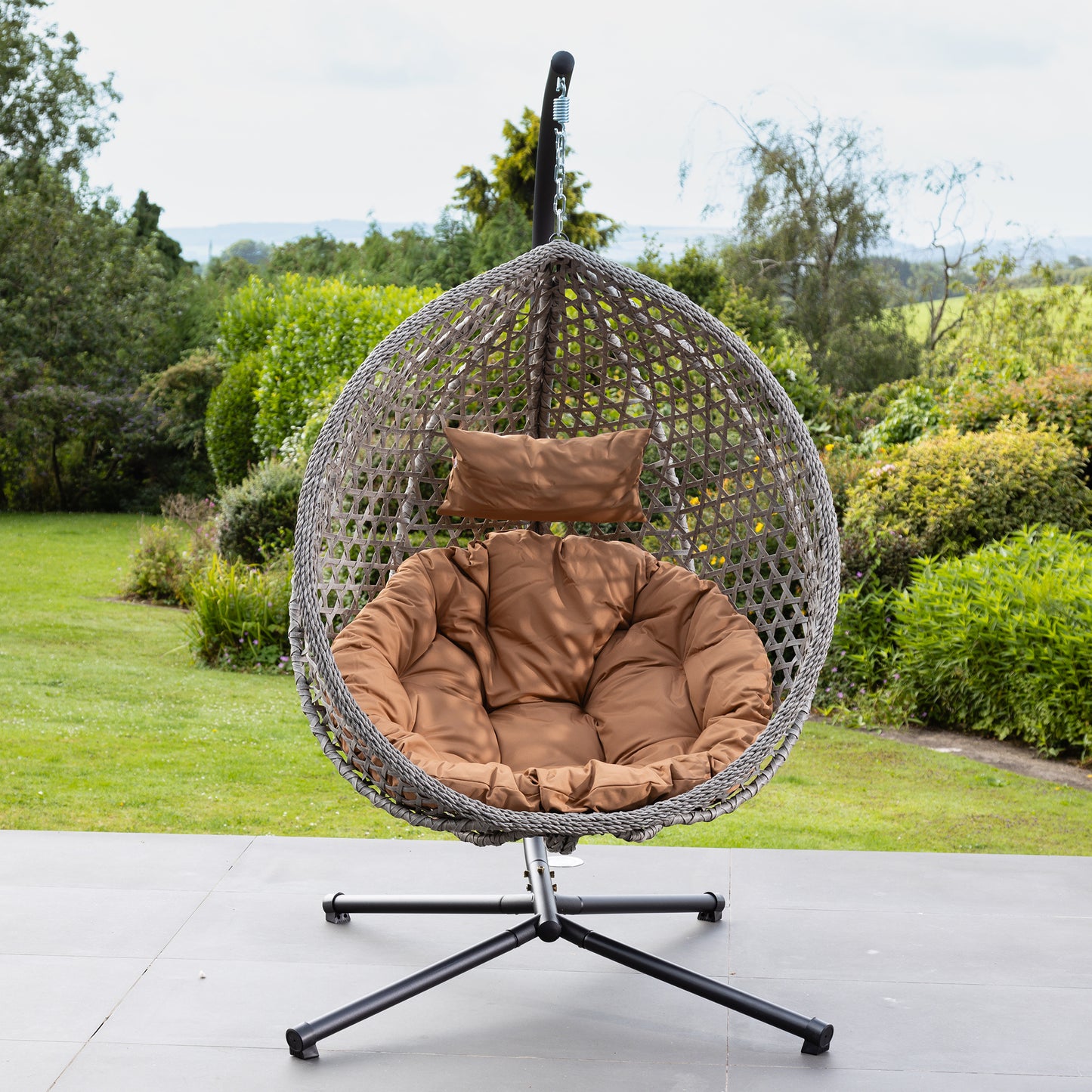 Large Single Egg - KD1 - Brown on Grey