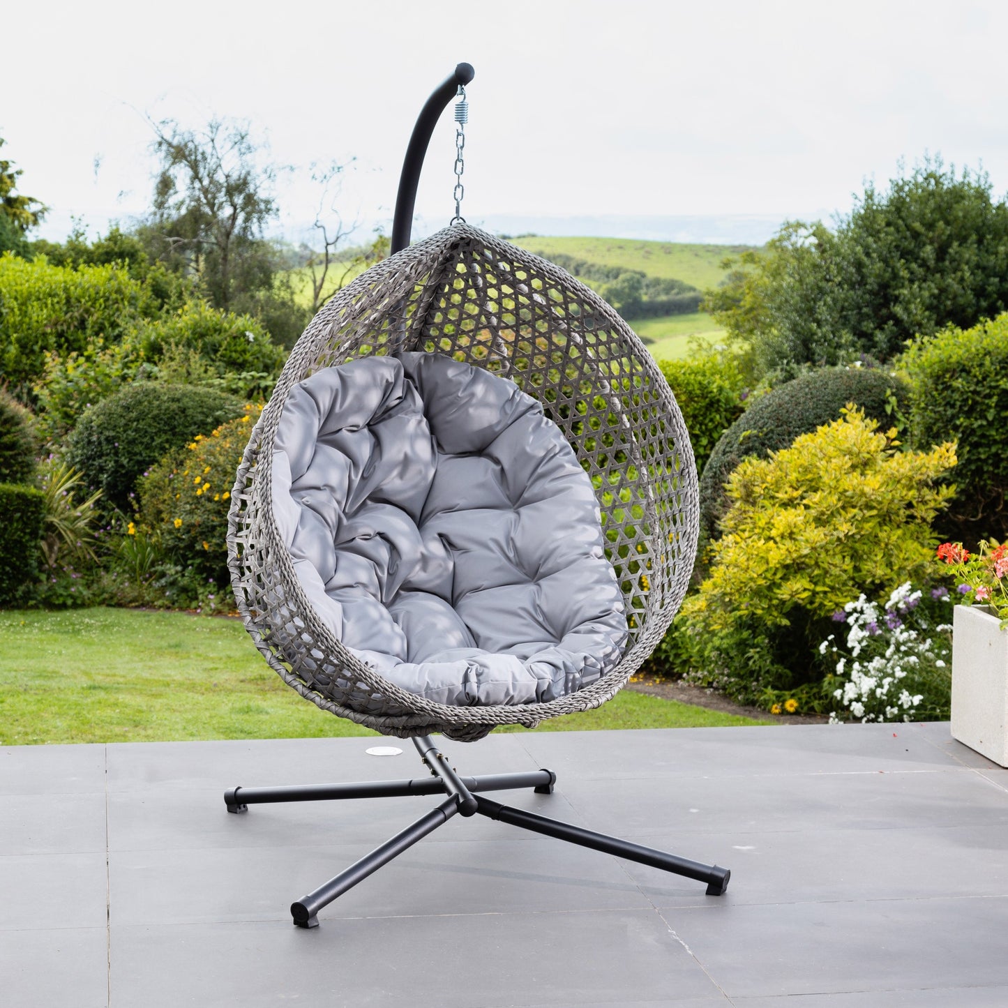 Large Single Egg - KD1 - Light Grey on Grey