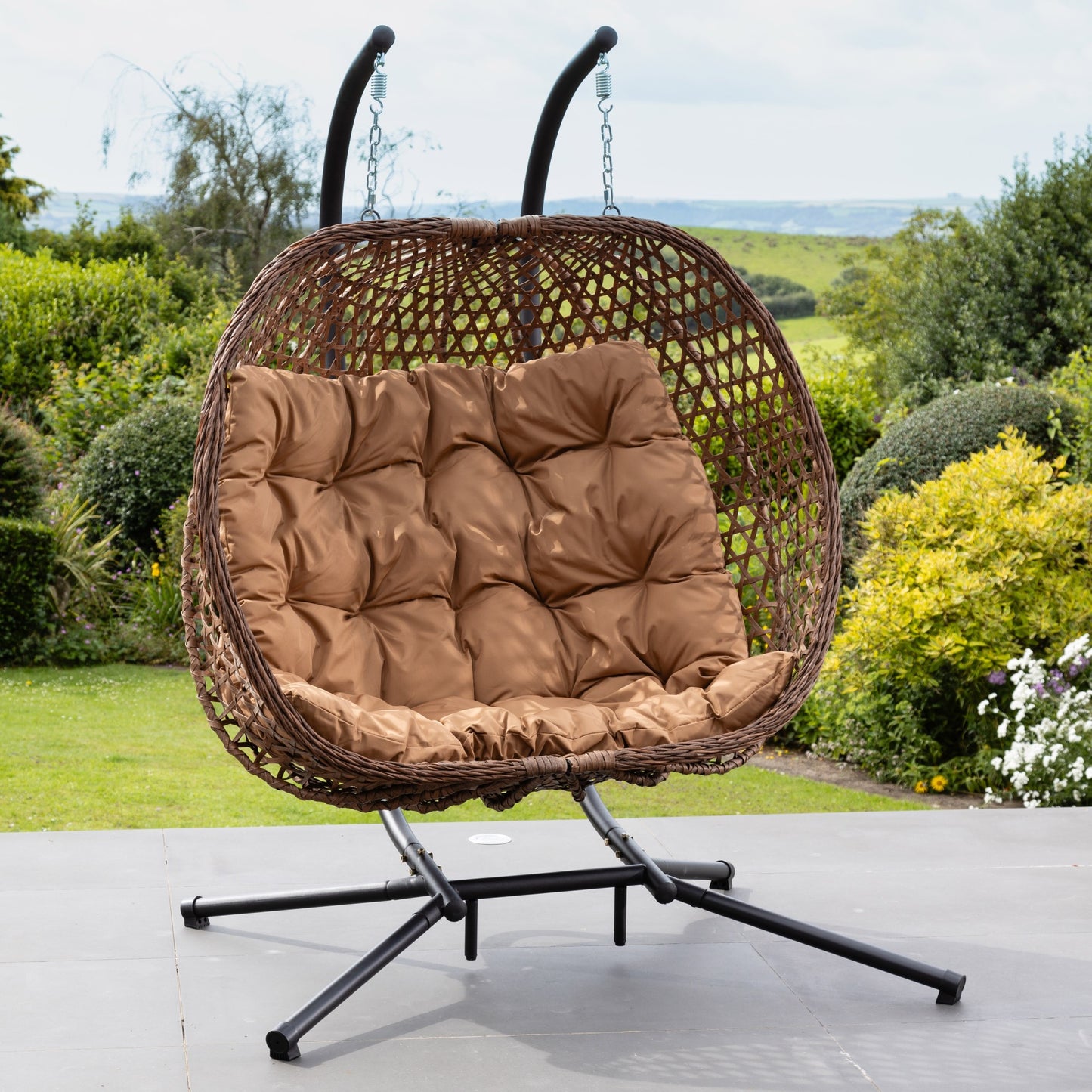 Large Double Egg - KD3 - Brown on Brown