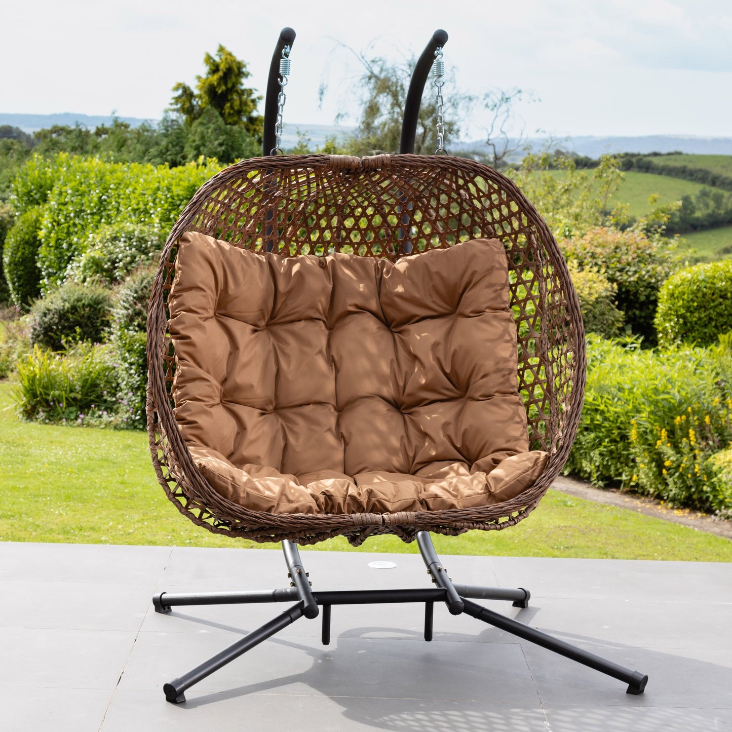 Large Double Egg - KD3 - Brown on Brown