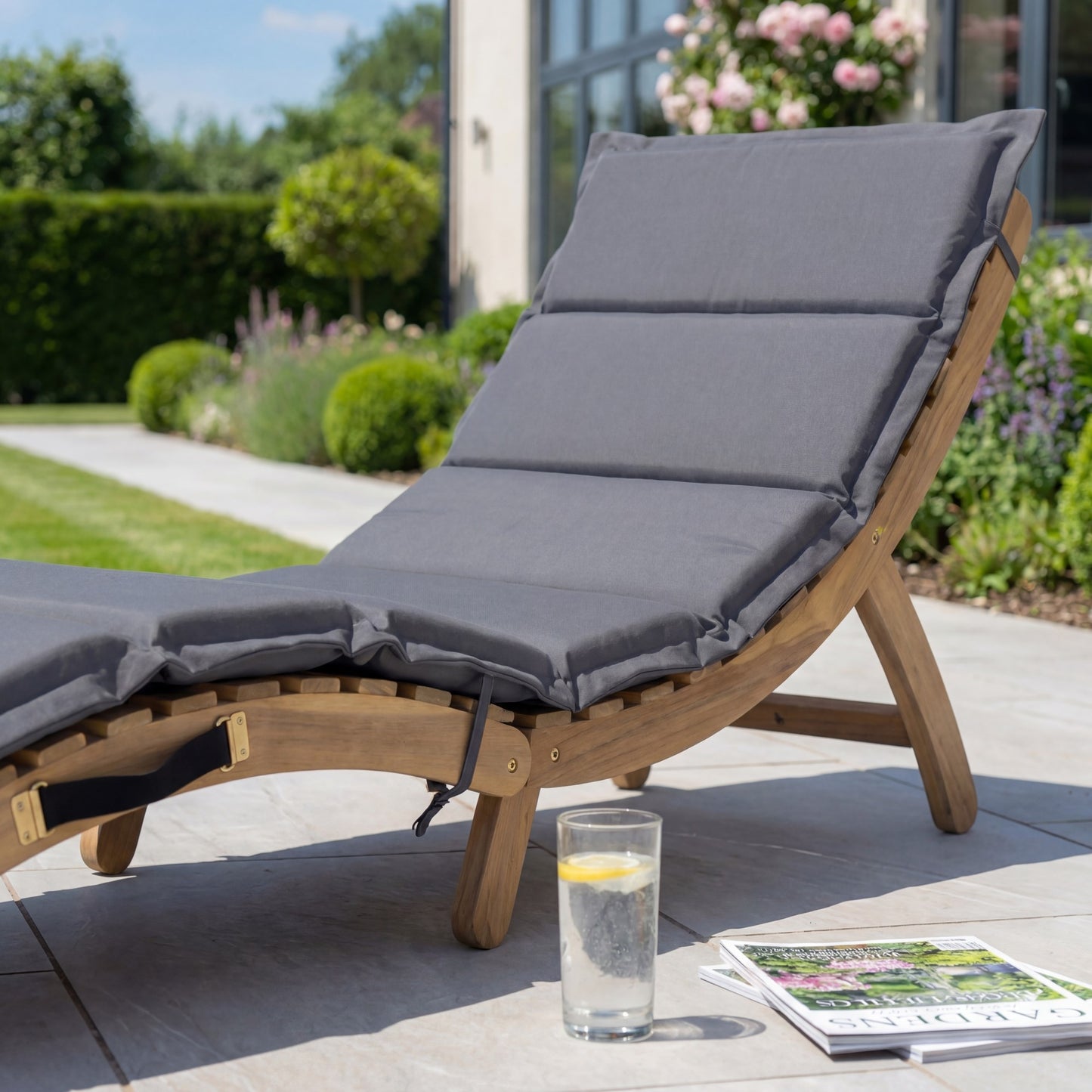 Solara Curve Sun Lounger - Grey
