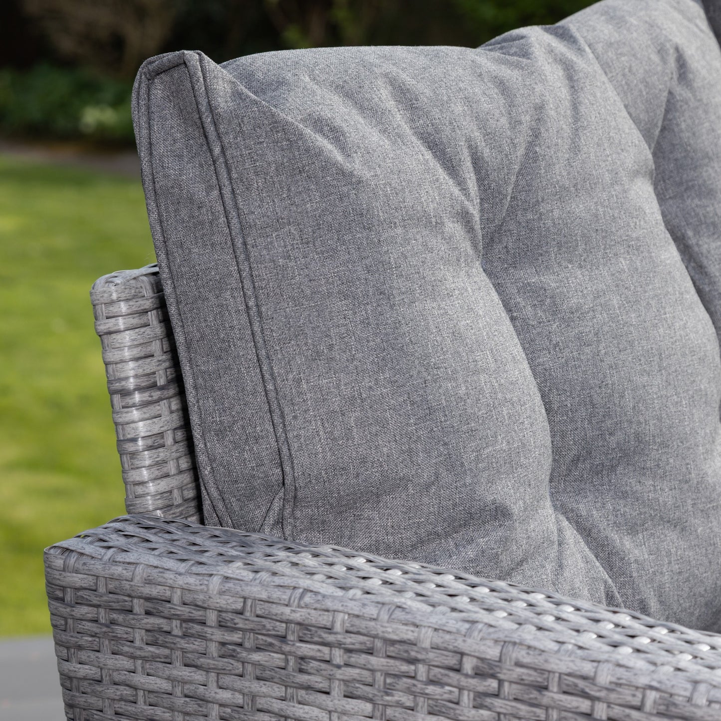 3 Piece Dining Set - Corner, Bench & Table - Grey on Grey