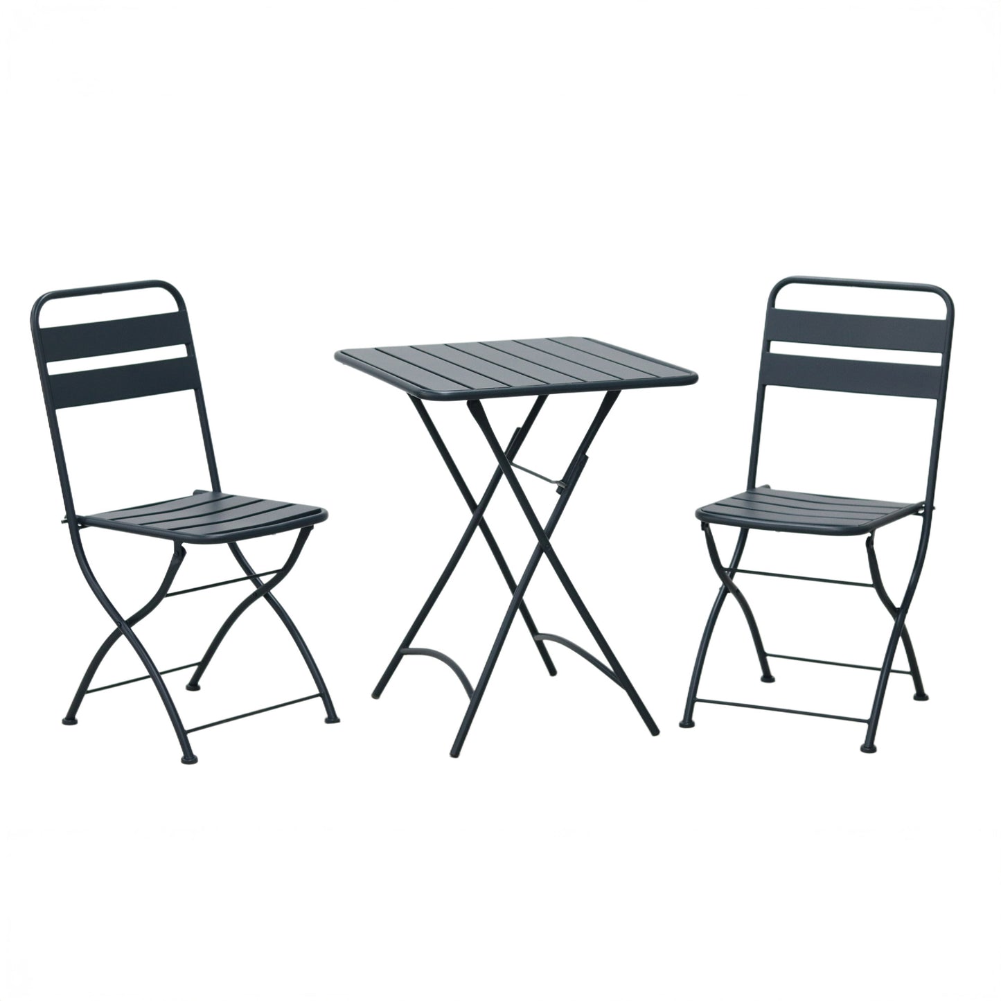 Colourways Vibrant Folding Patio or Balcony Set - Black