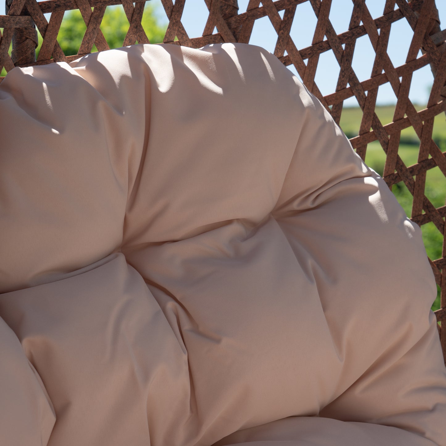 Large Double Egg - KD6 - Cream on Brown