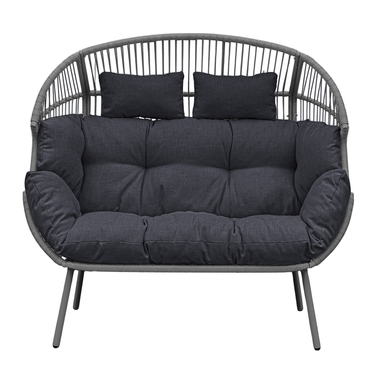 Large Standing Egg - Dark Grey on Grey