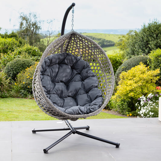 Large Single Egg - KD1 - Dark Grey on Grey