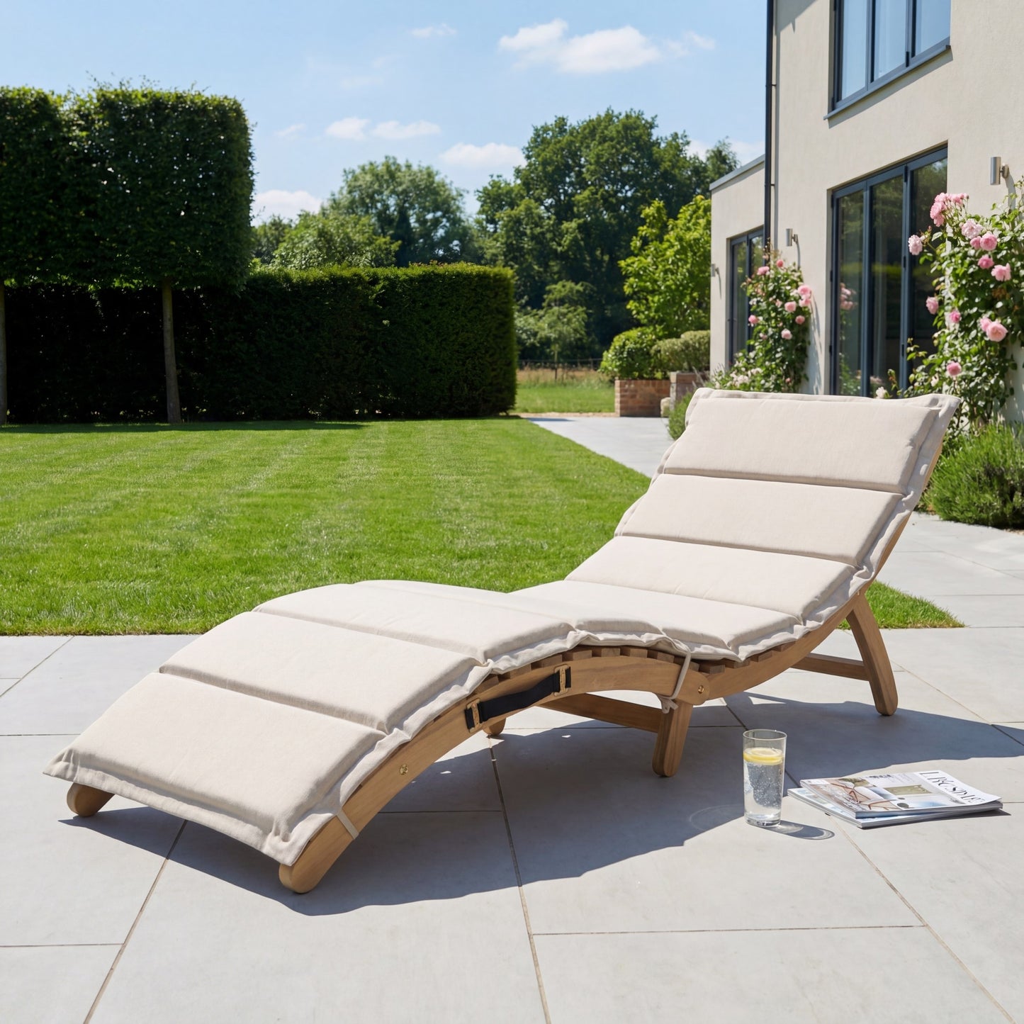 Solara Curve Sun Lounger - Beige