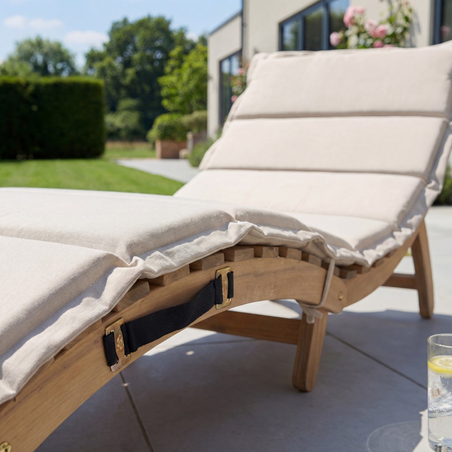Solara Curve Sun Lounger - Beige