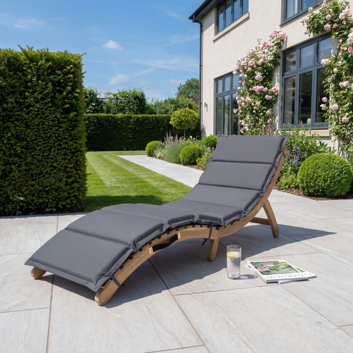 Solara Curve Sun Lounger - Grey