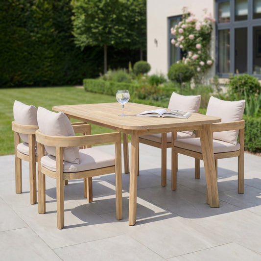 Sundrift 4 Seater Garden Dining Set - Hanging Egg Chair