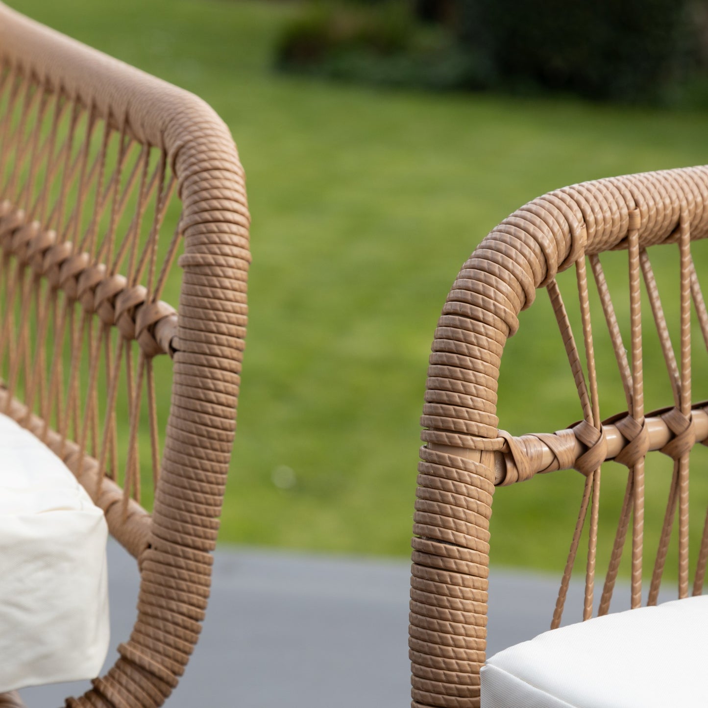 3 Piece Patio Set - Cream on Natural