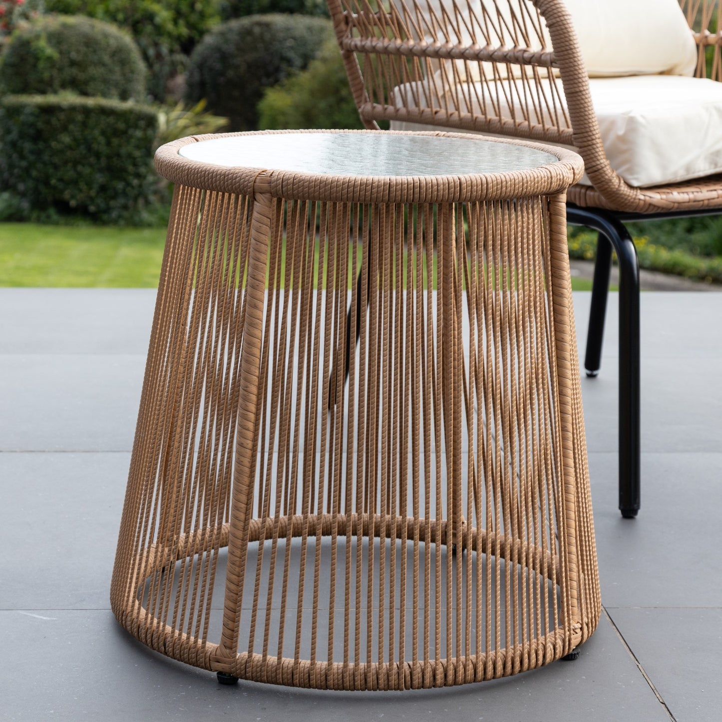 3 Piece Patio Set - Cream on Natural