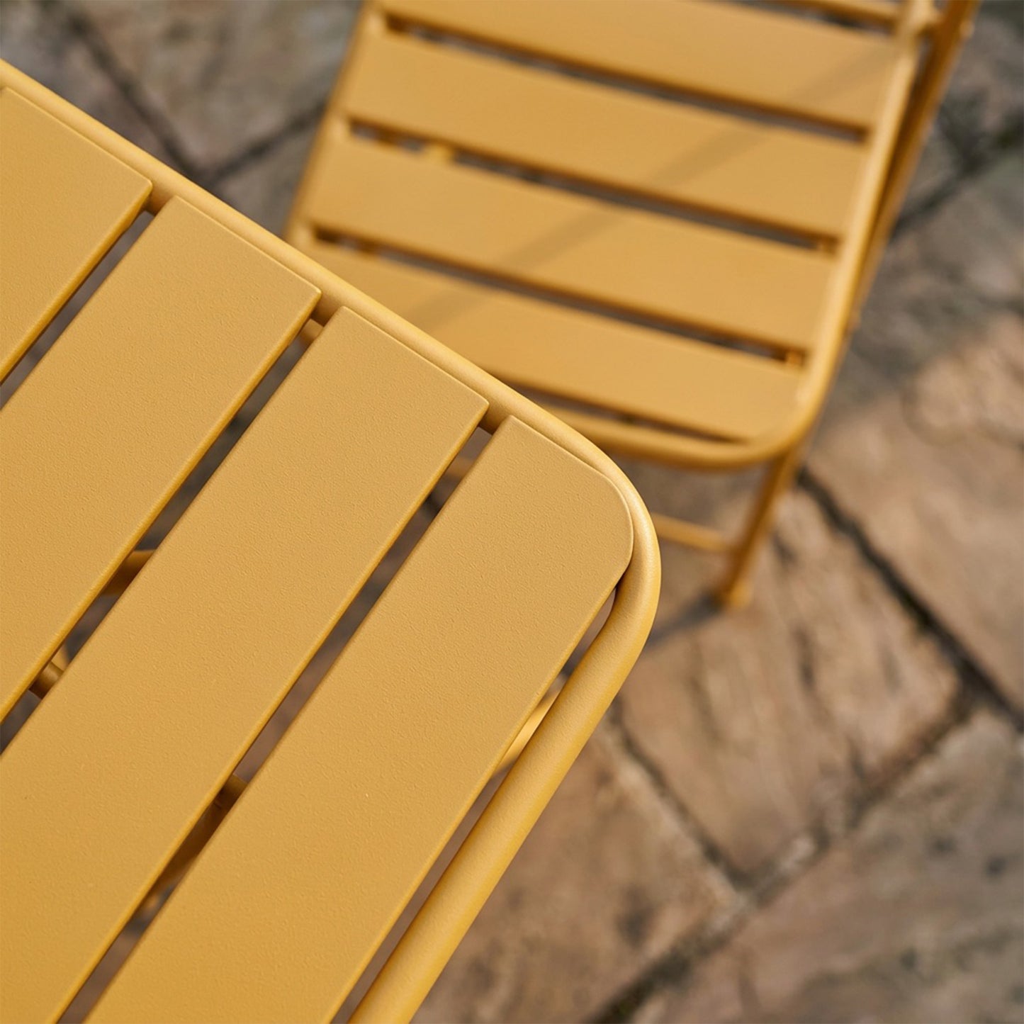 Colourways Vibrant Folding Patio or Balcony Set - Yellow