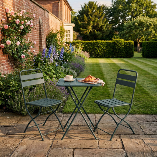 Colourways Vibrant Folding Patio or Balcony Set - Green - Hanging Egg Chair