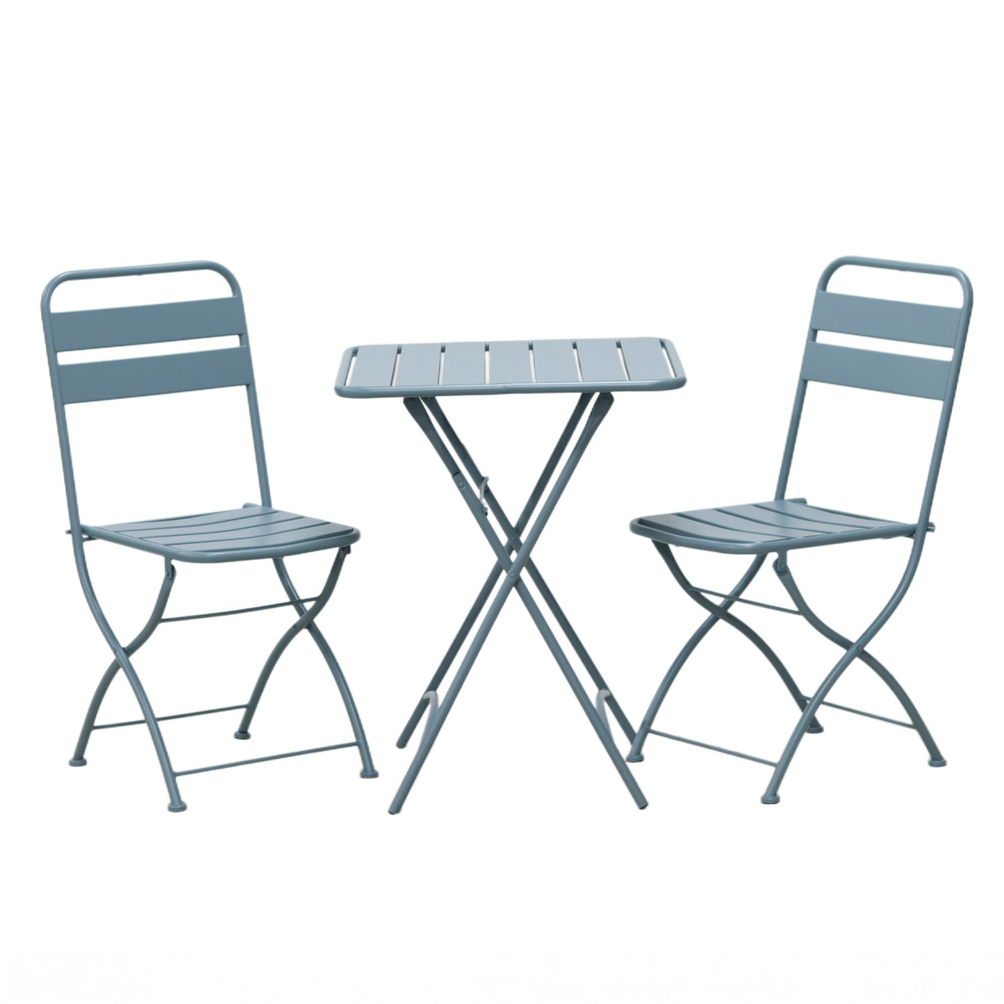 Colourways Vibrant Folding Patio or Balcony Set - Light Blue