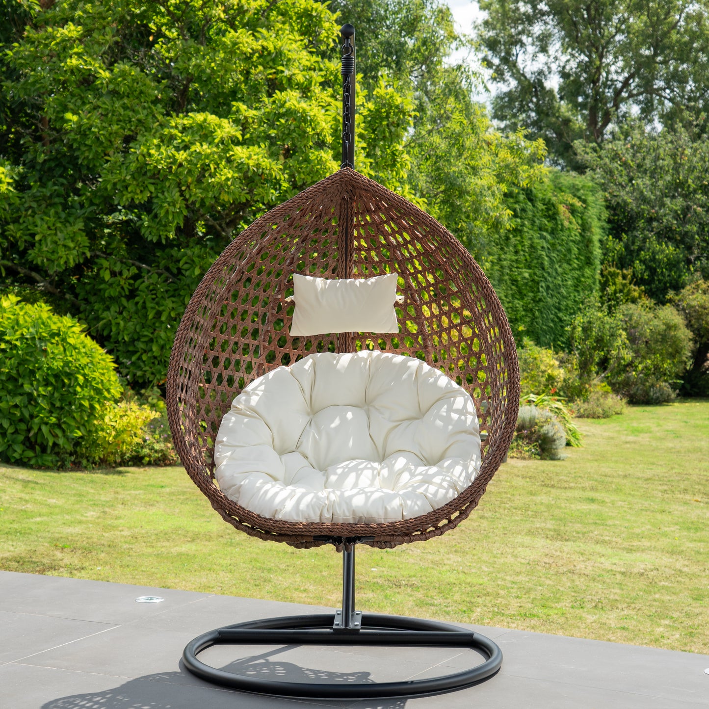 Large Single Egg - KD8 - Cream on Brown