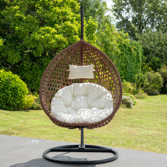 Large Single Egg - KD8 - Cream on Brown