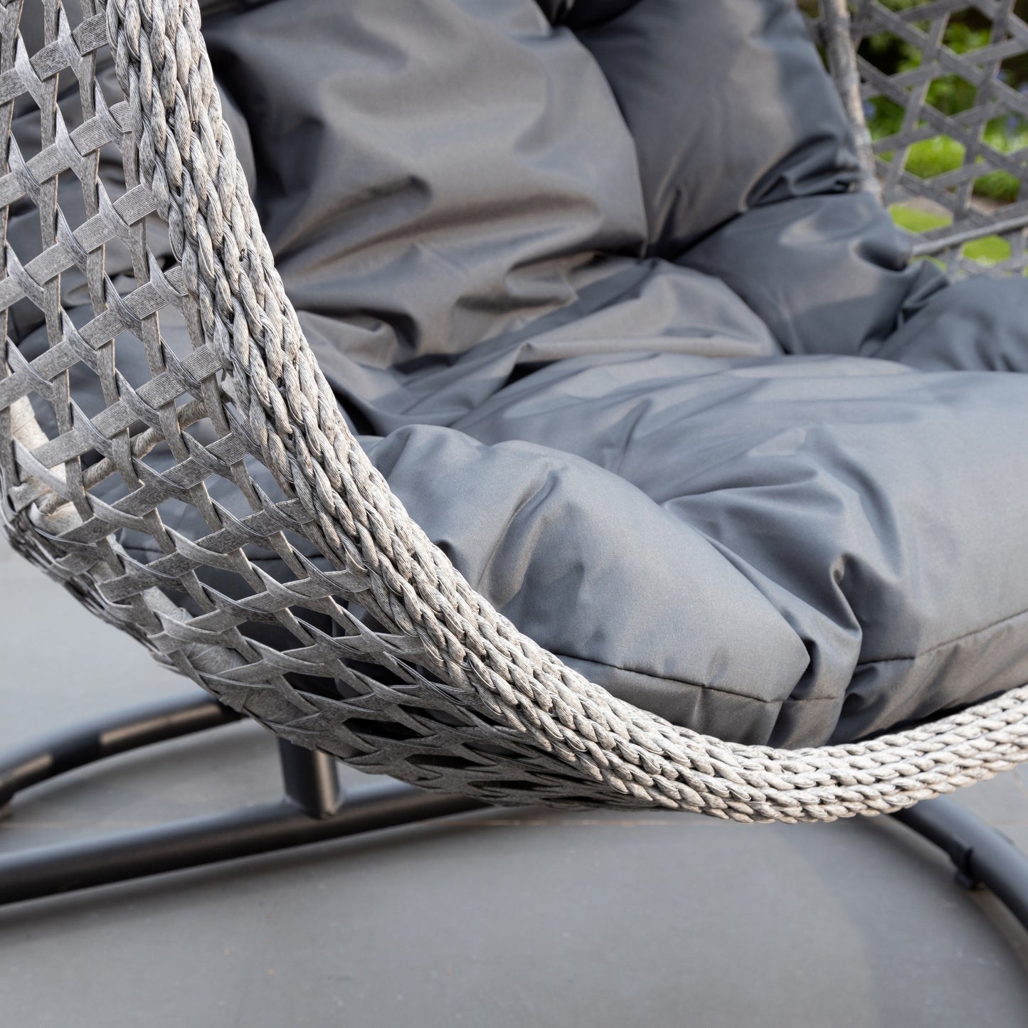 Large Double Egg - Dark Grey On Grey