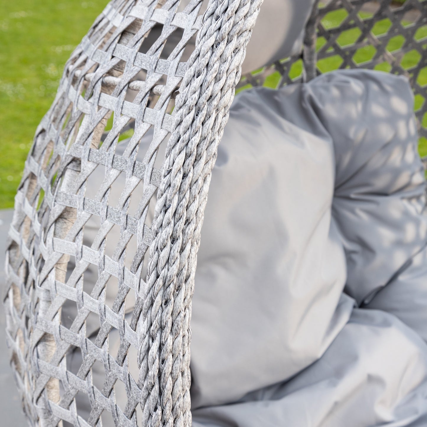 Large Double Egg - Light Grey On Grey