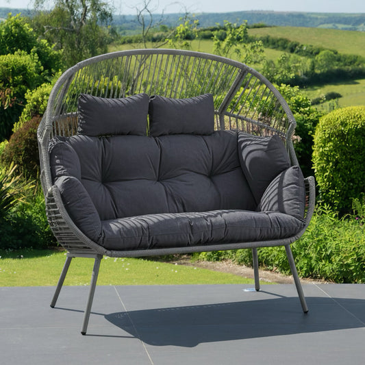 Large Standing Egg - Dark Grey on Grey