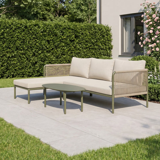 Virella Outdoor Corner Sofa and Table - Hanging Egg Chair