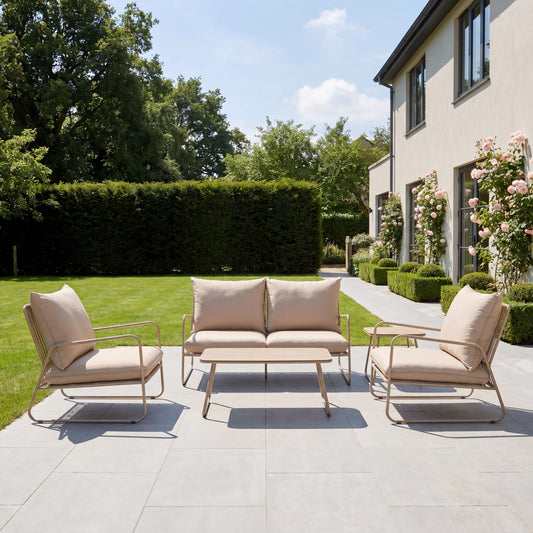 Sorella 4 Seat Patio Conversation Set - Hanging Egg Chair