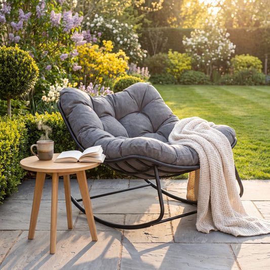 Rowan Outdoor or Indoor Rocking Chair - Hanging Egg Chair
