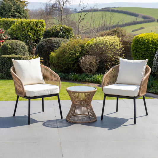 Florent 3 Piece Patio Set - Cream on Natural