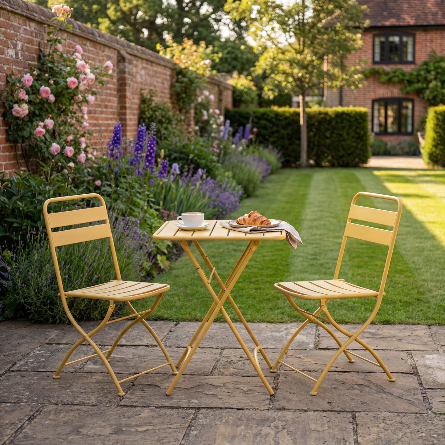 Colourways Vibrant Folding Patio or Balcony Set - Yellow