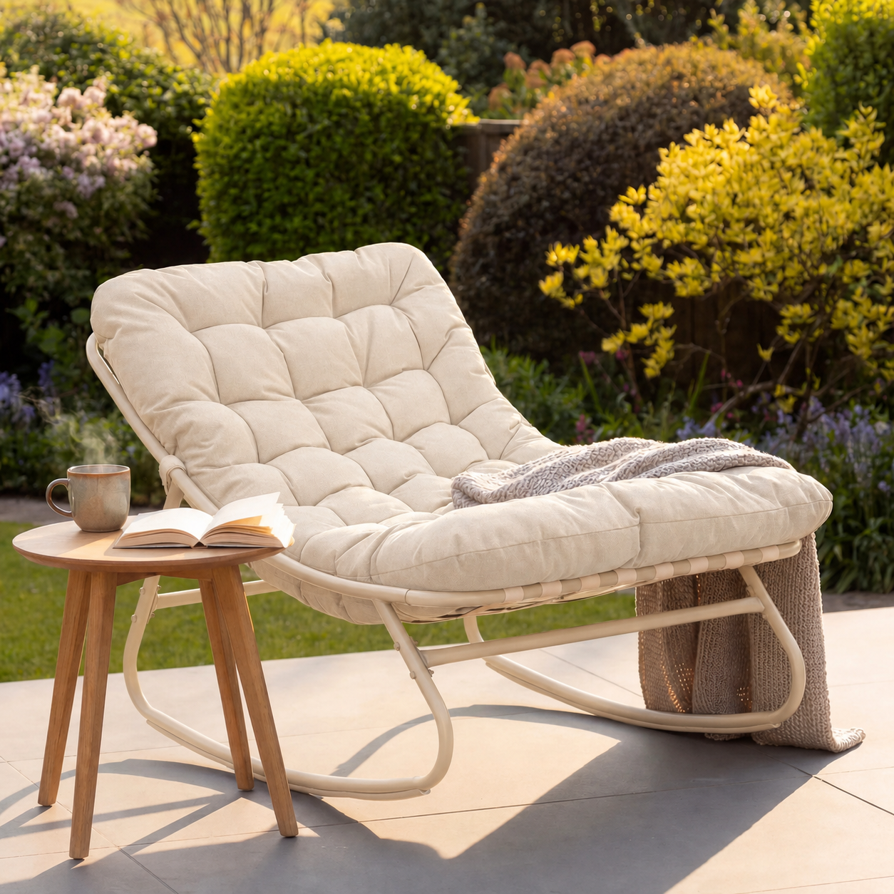 Softrock Outdoor Rocking Chair - Oatmeal