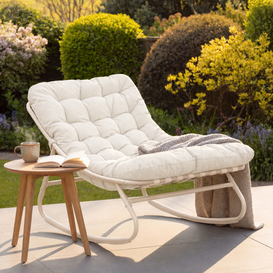 Softrock Outdoor Rocking Chair - Stone - Hanging Egg Chair