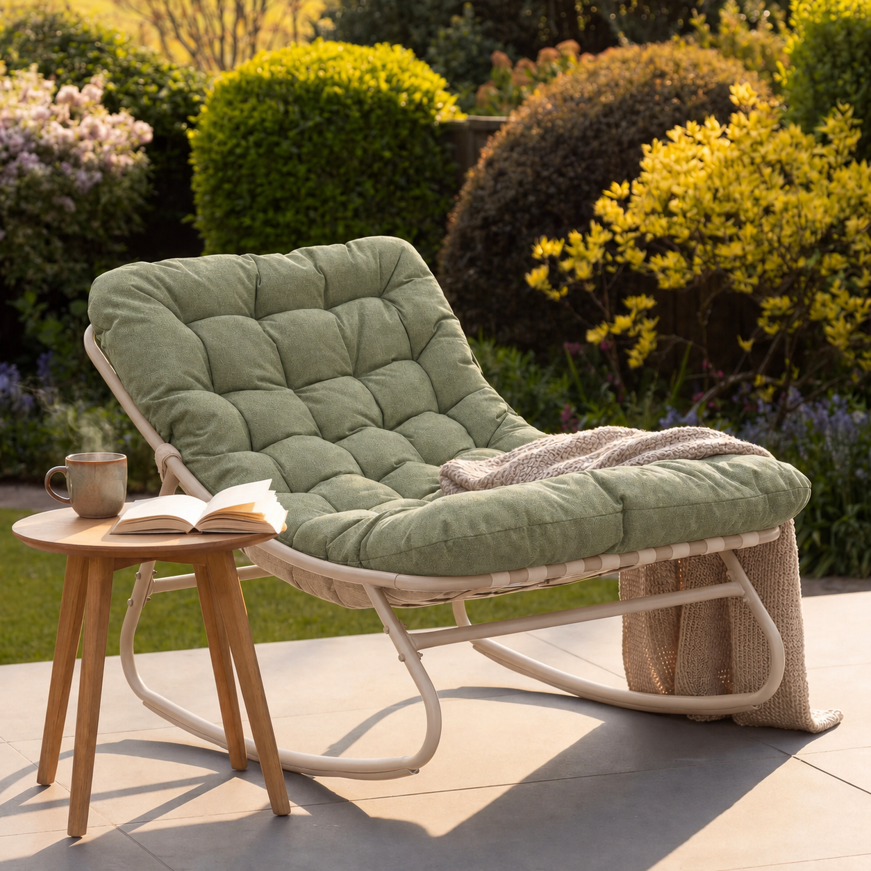 Softrock Outdoor Rocking Chair - Green