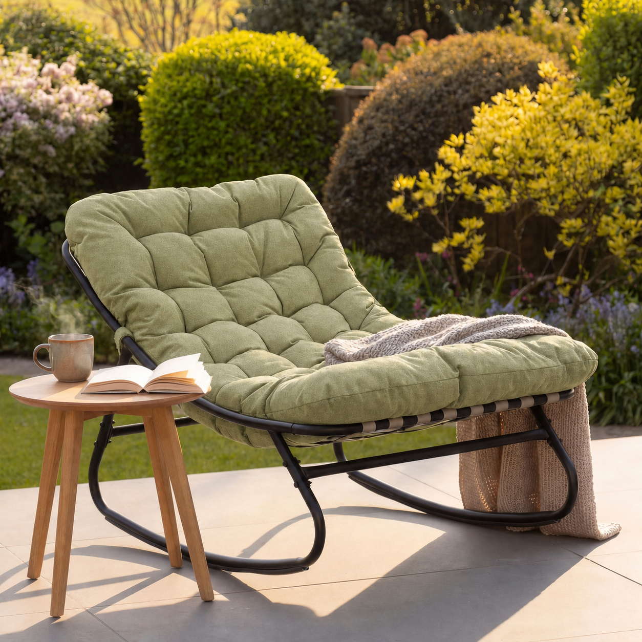 Solace Outdoor Rocking Chair - Green