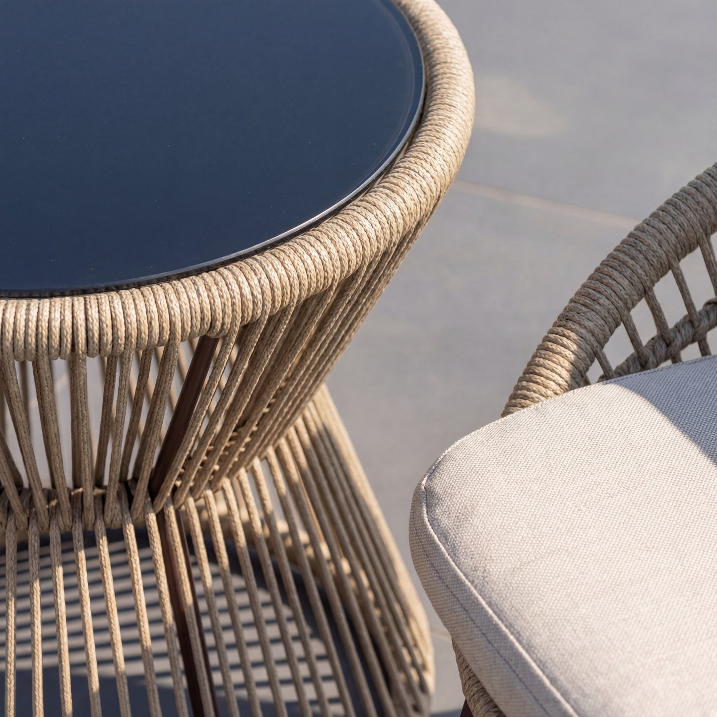 Sagone 3 Piece Patio Set - Cream on Natural