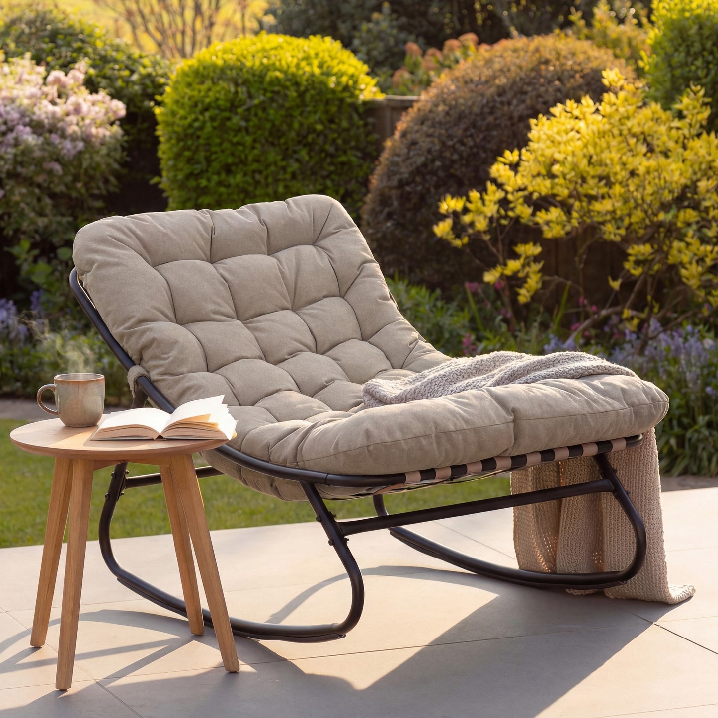 Solace Outdoor Rocking Chair - Light Brown