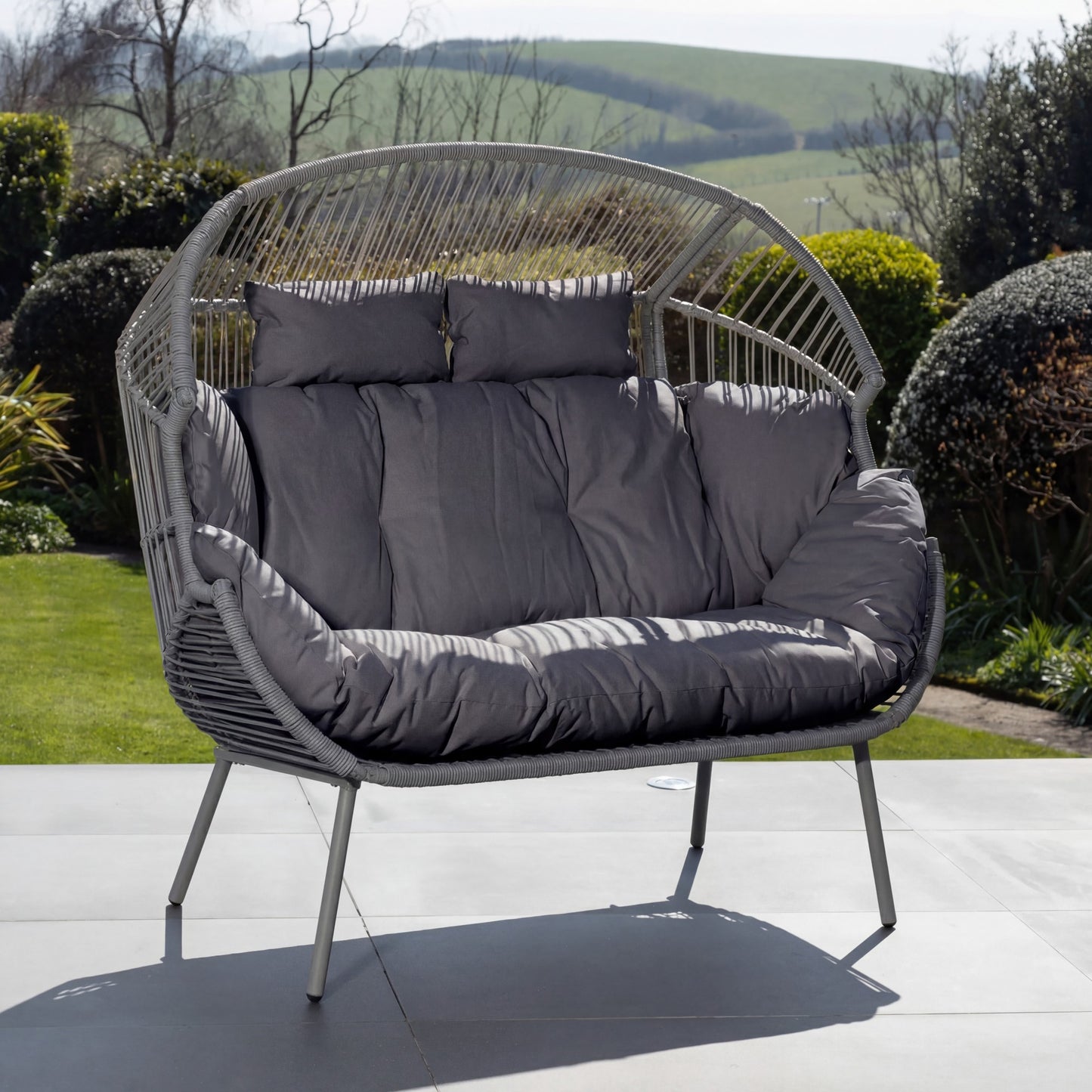 Cocona 2 Seat Standing Egg - Dark Grey on Grey
